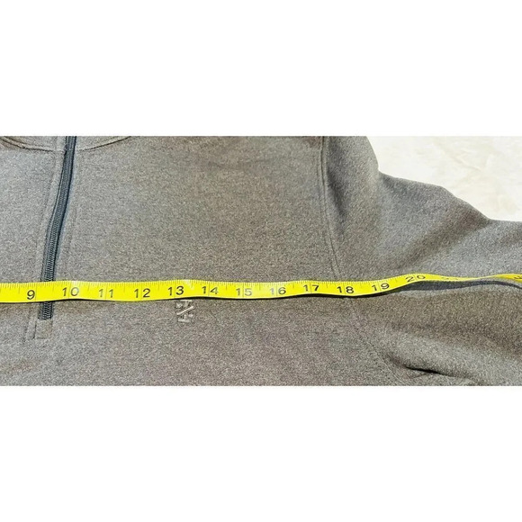Izod Advantage Performance Fleece Mens Size L Turtleneck Zip Heavy Duty Grey - Picture 7 of 7